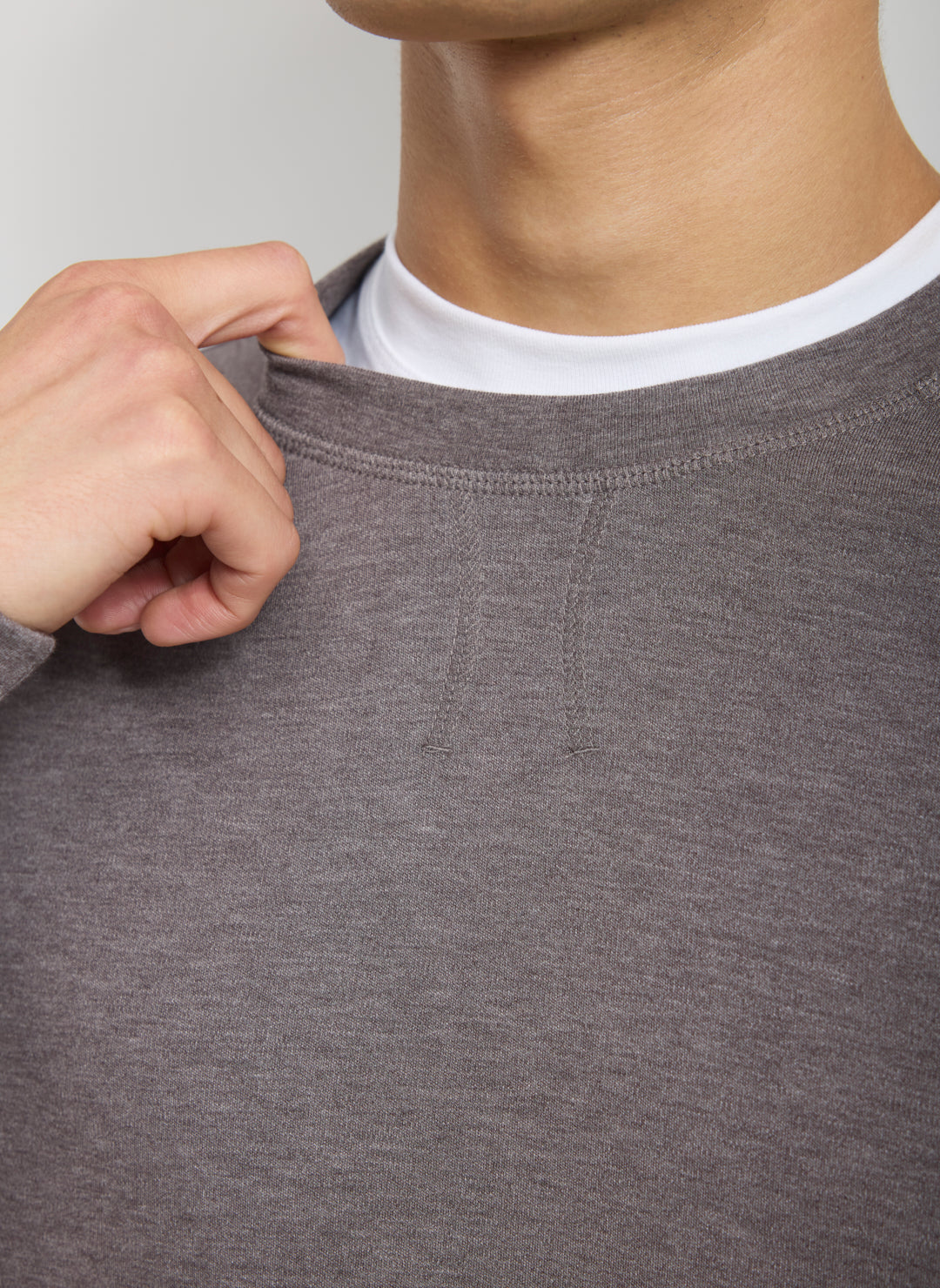 Brushed Long Sleeve Crewneck Tee