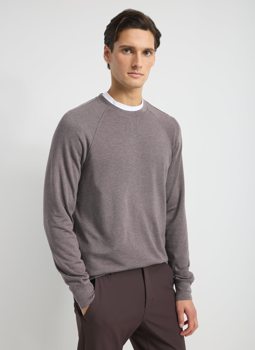 Brushed Long Sleeve Crewneck Tee