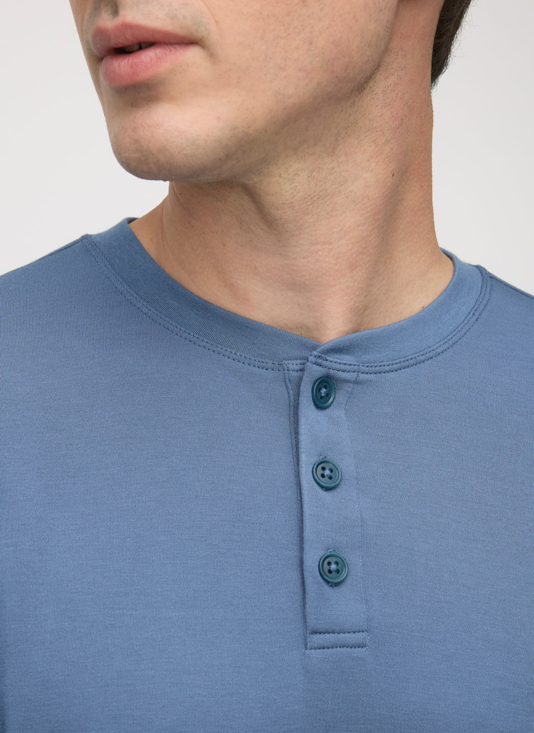 Brushed Long Sleeve Henley