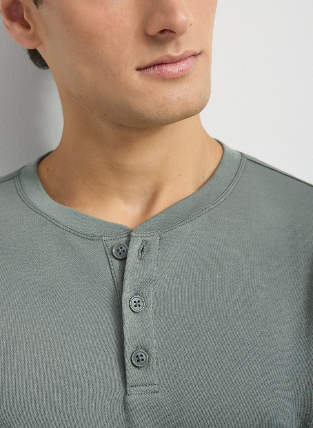 Brushed Long Sleeve Henley