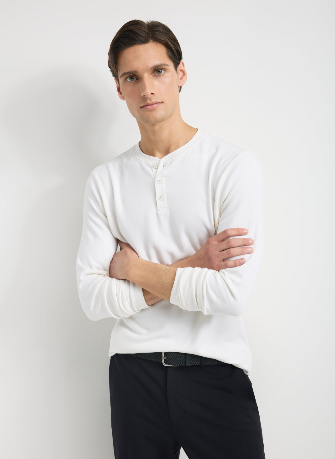 Brushed Long Sleeve Henley