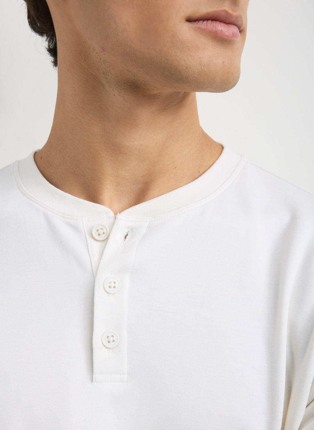 Brushed Long Sleeve Henley