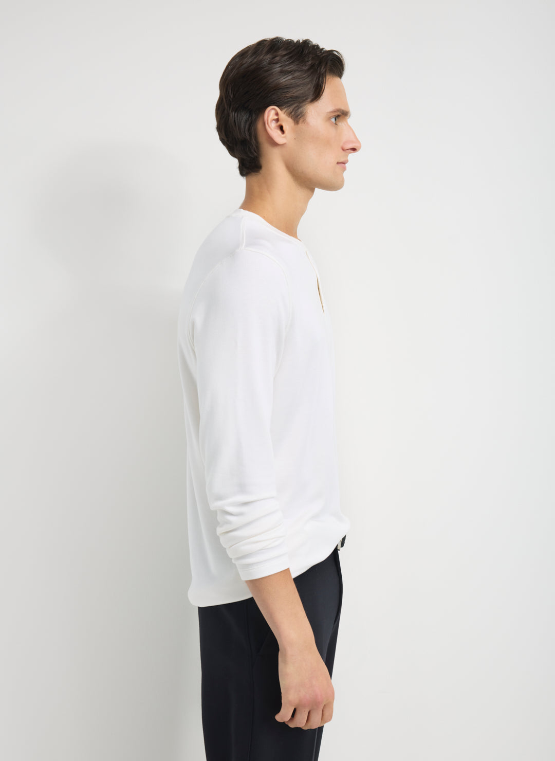 Brushed Long Sleeve Henley