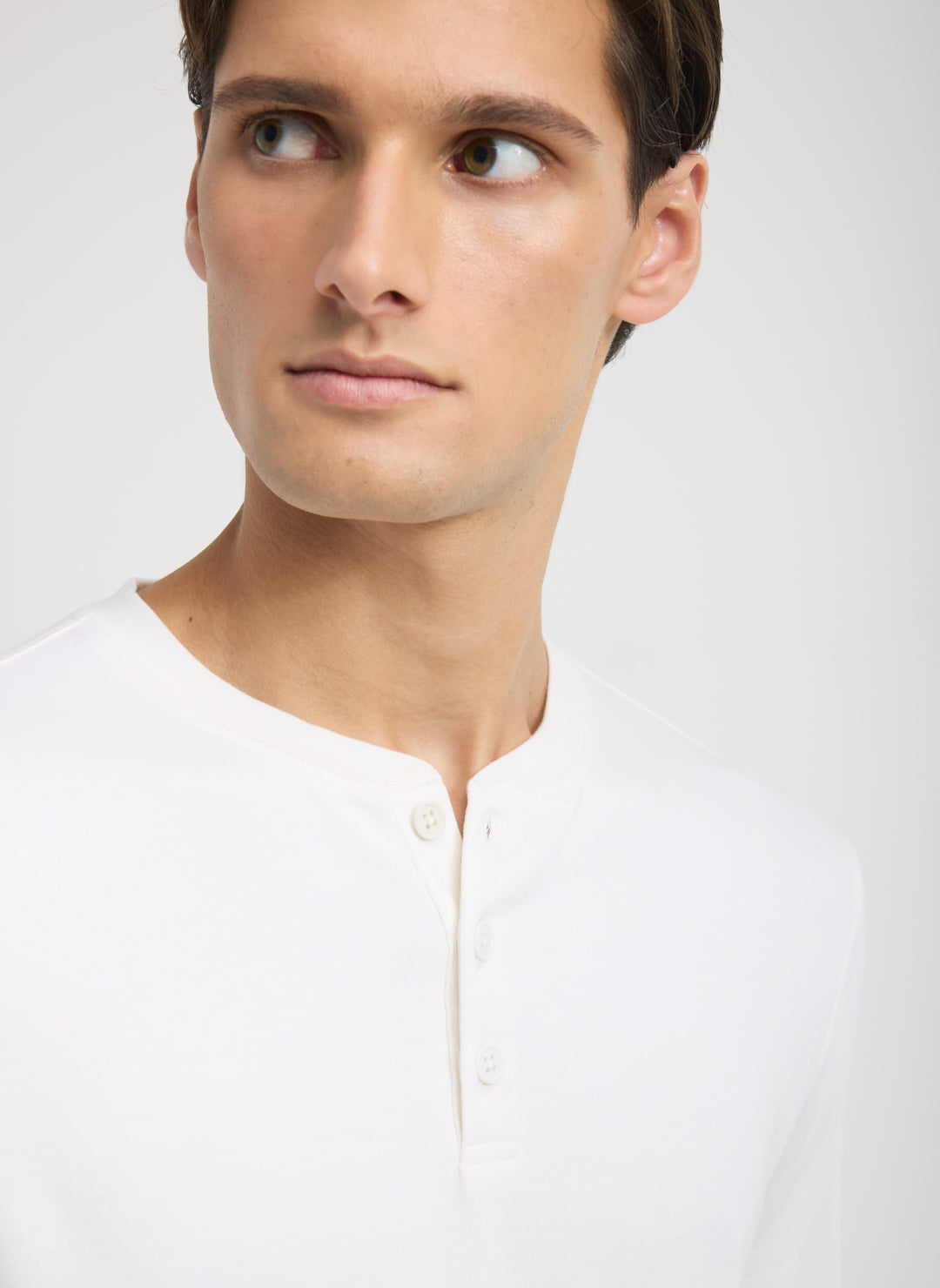 Brushed Long Sleeve Henley