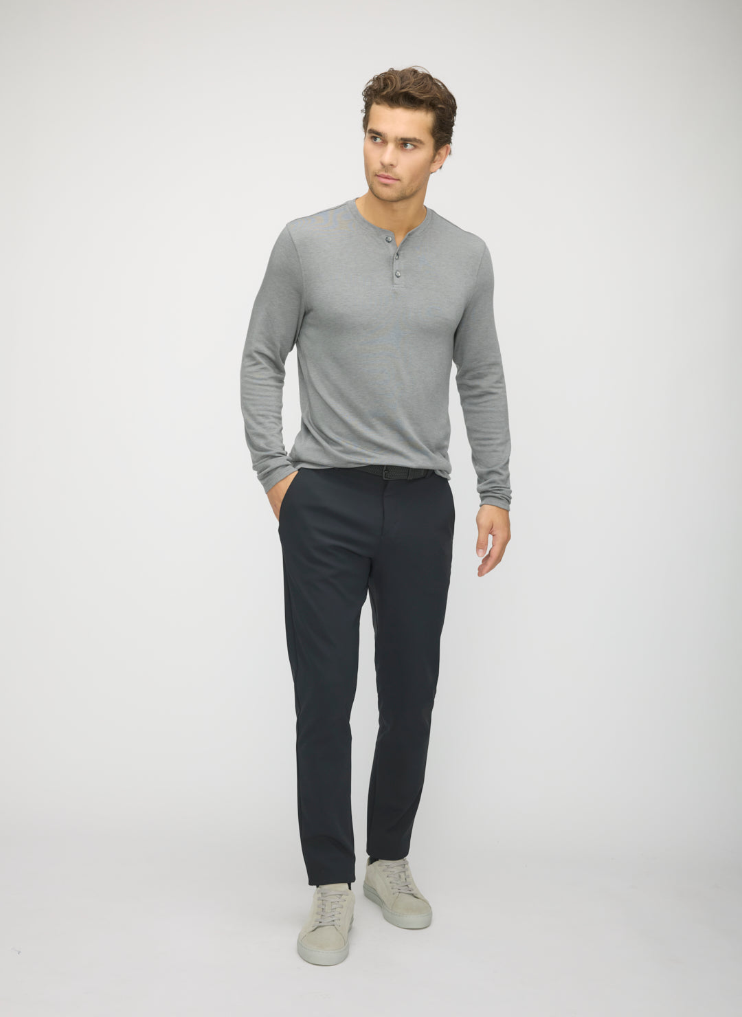 Brushed Long Sleeve Henley