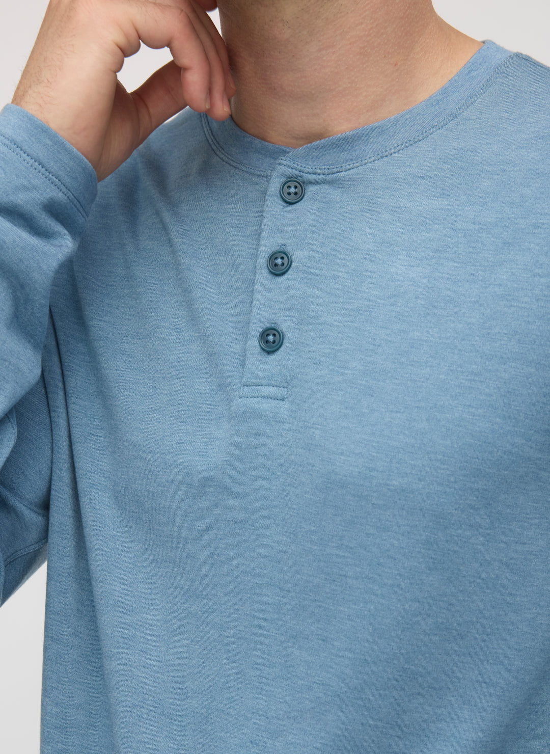 Brushed Long Sleeve Henley