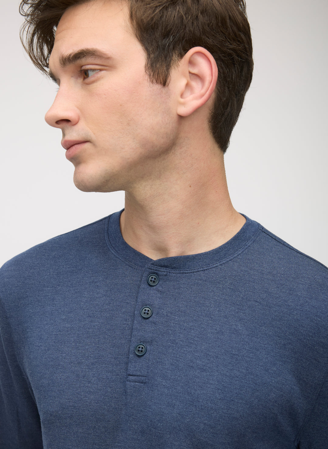 Brushed Long Sleeve Henley