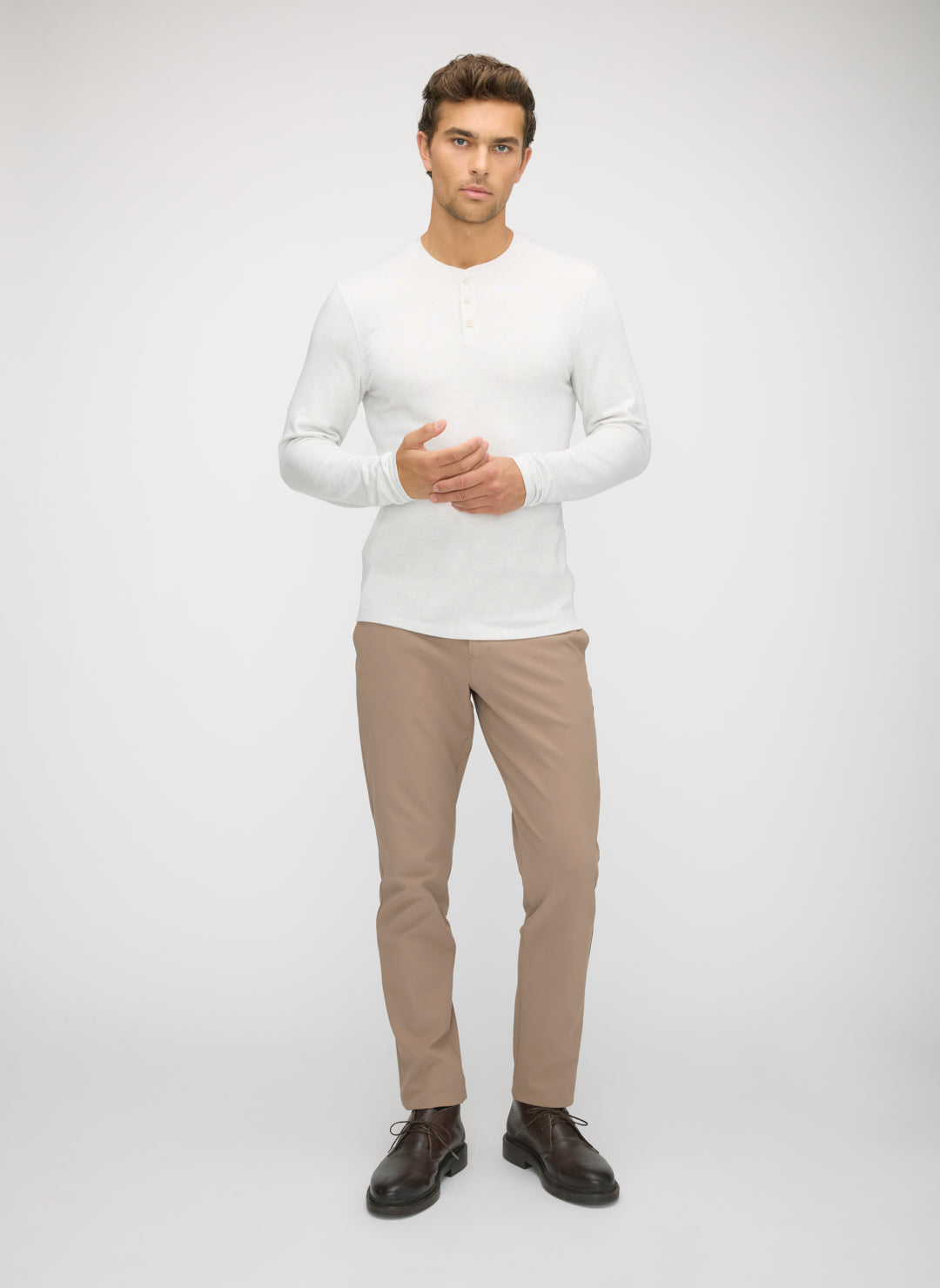 Brushed Long Sleeve Henley
