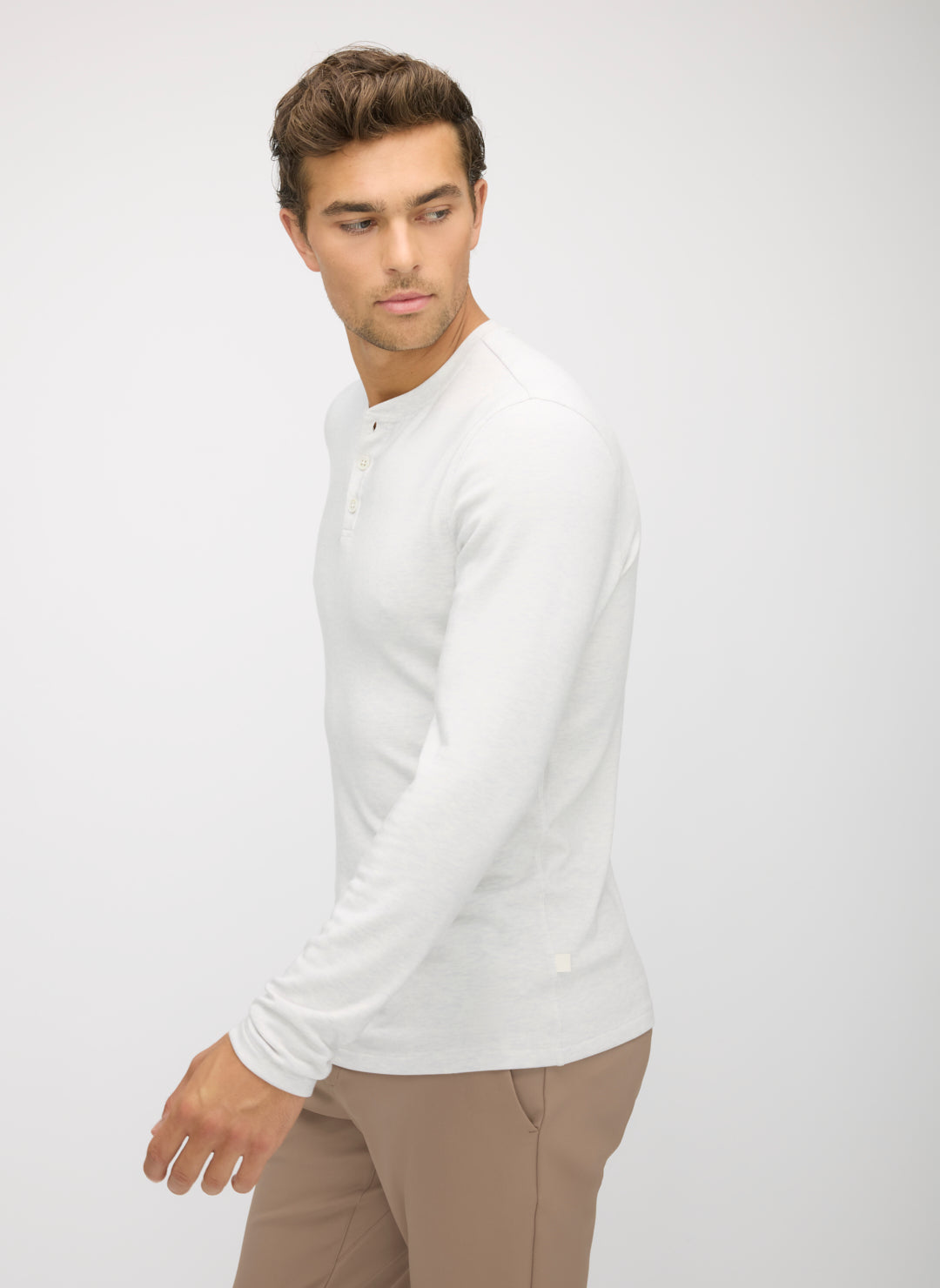Brushed Long Sleeve Henley