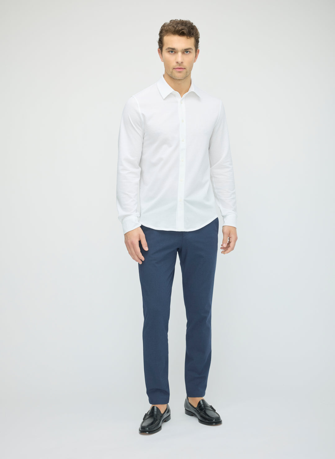 City Tech Long Sleeve Slim Fit Textured Shirt