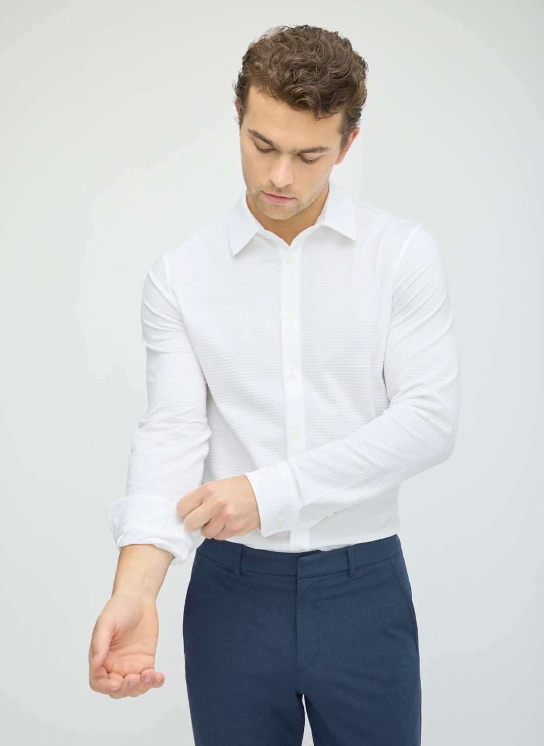 City Tech Long Sleeve Slim Fit Textured Shirt