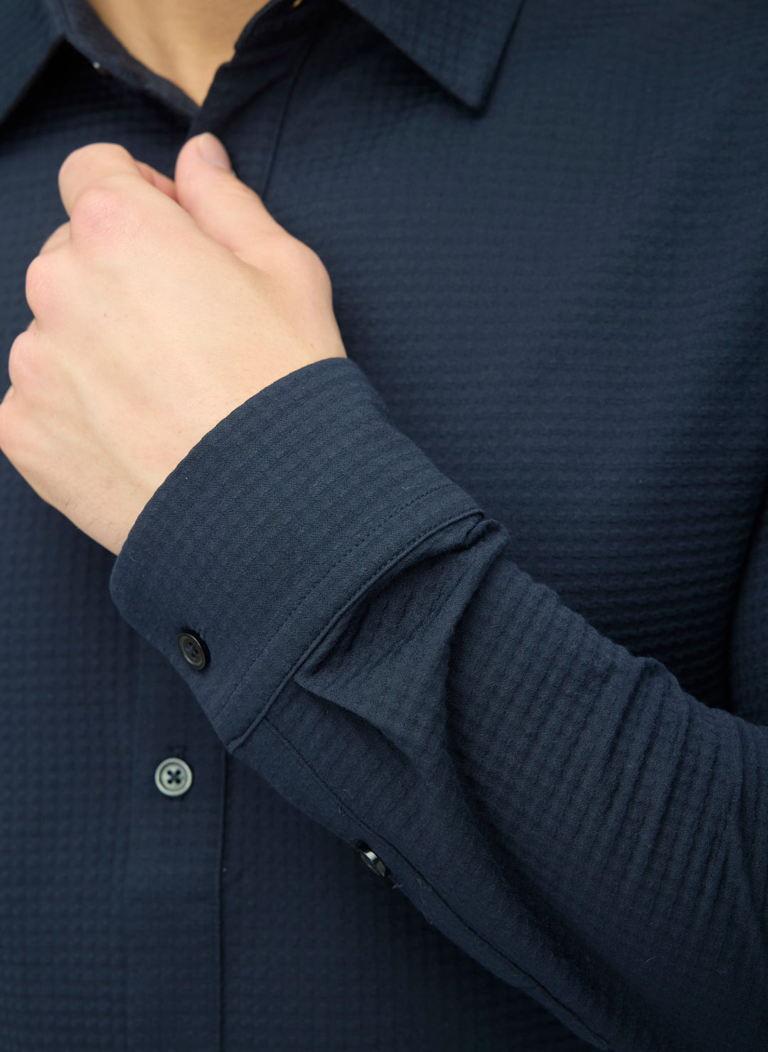 City Tech Long Sleeve Slim Fit Textured Shirt