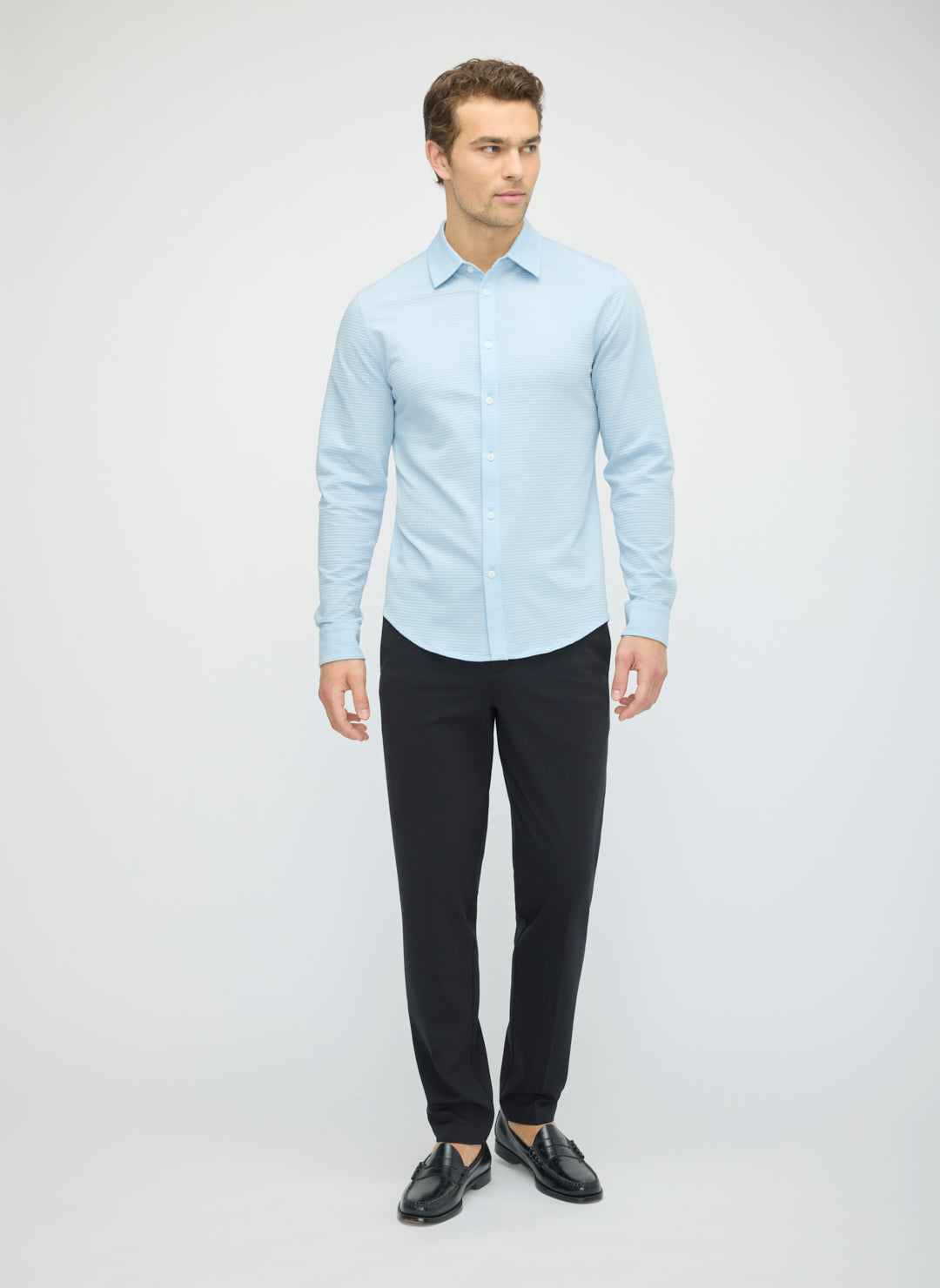 City Tech Long Sleeve Slim Fit Textured Shirt