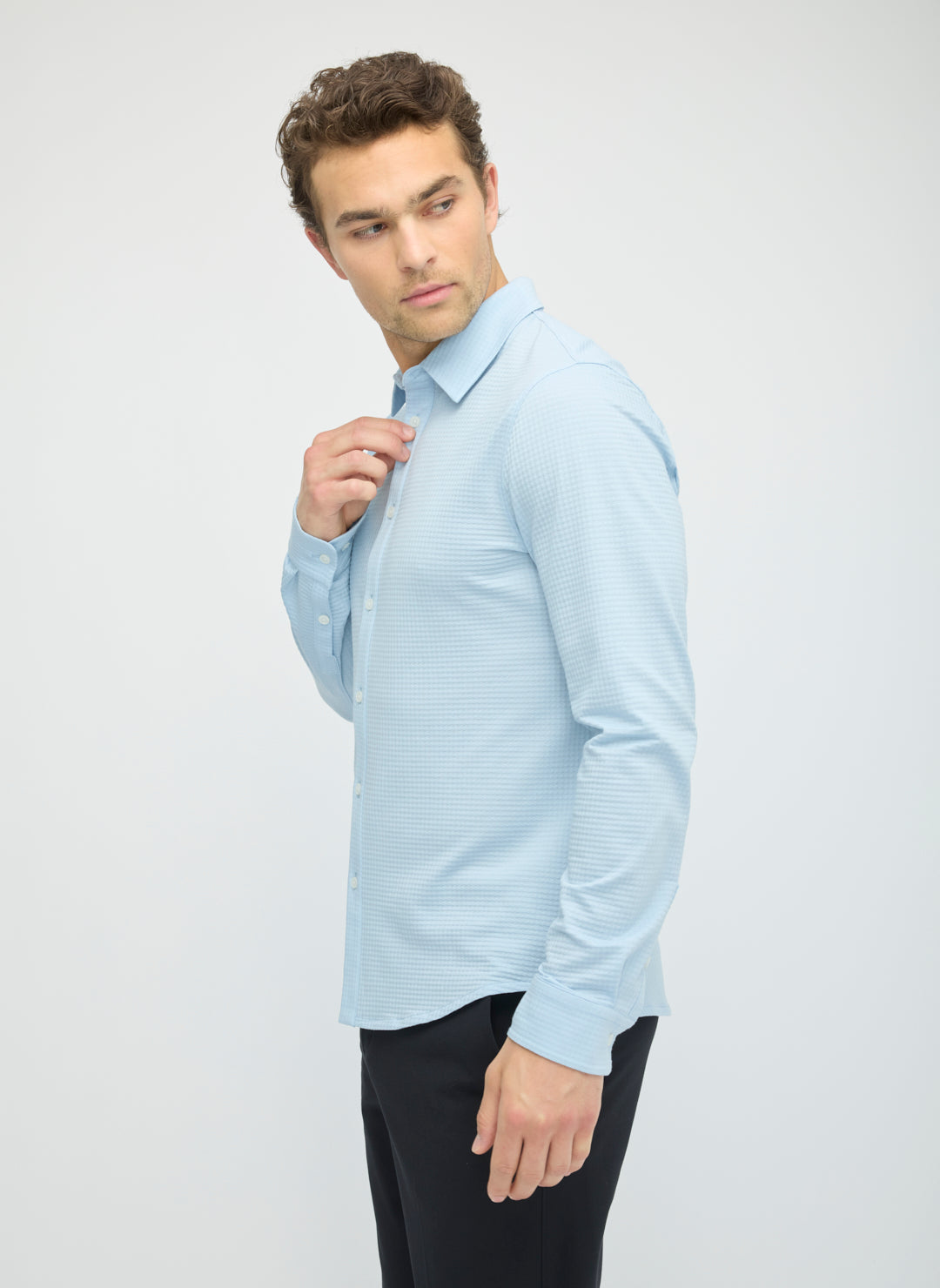 City Tech Long Sleeve Slim Fit Textured Shirt