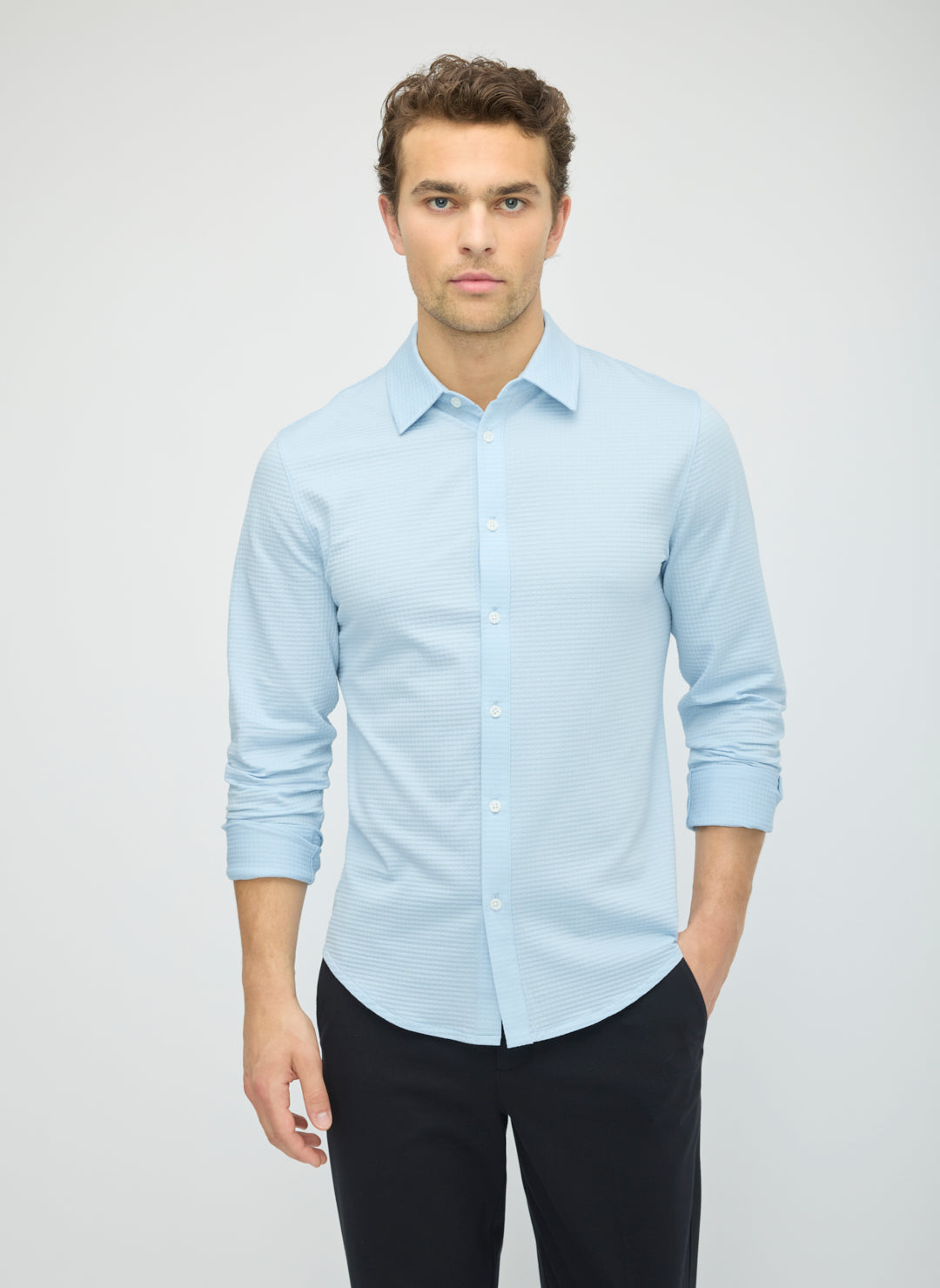 City Tech Long Sleeve Slim Fit Textured Shirt