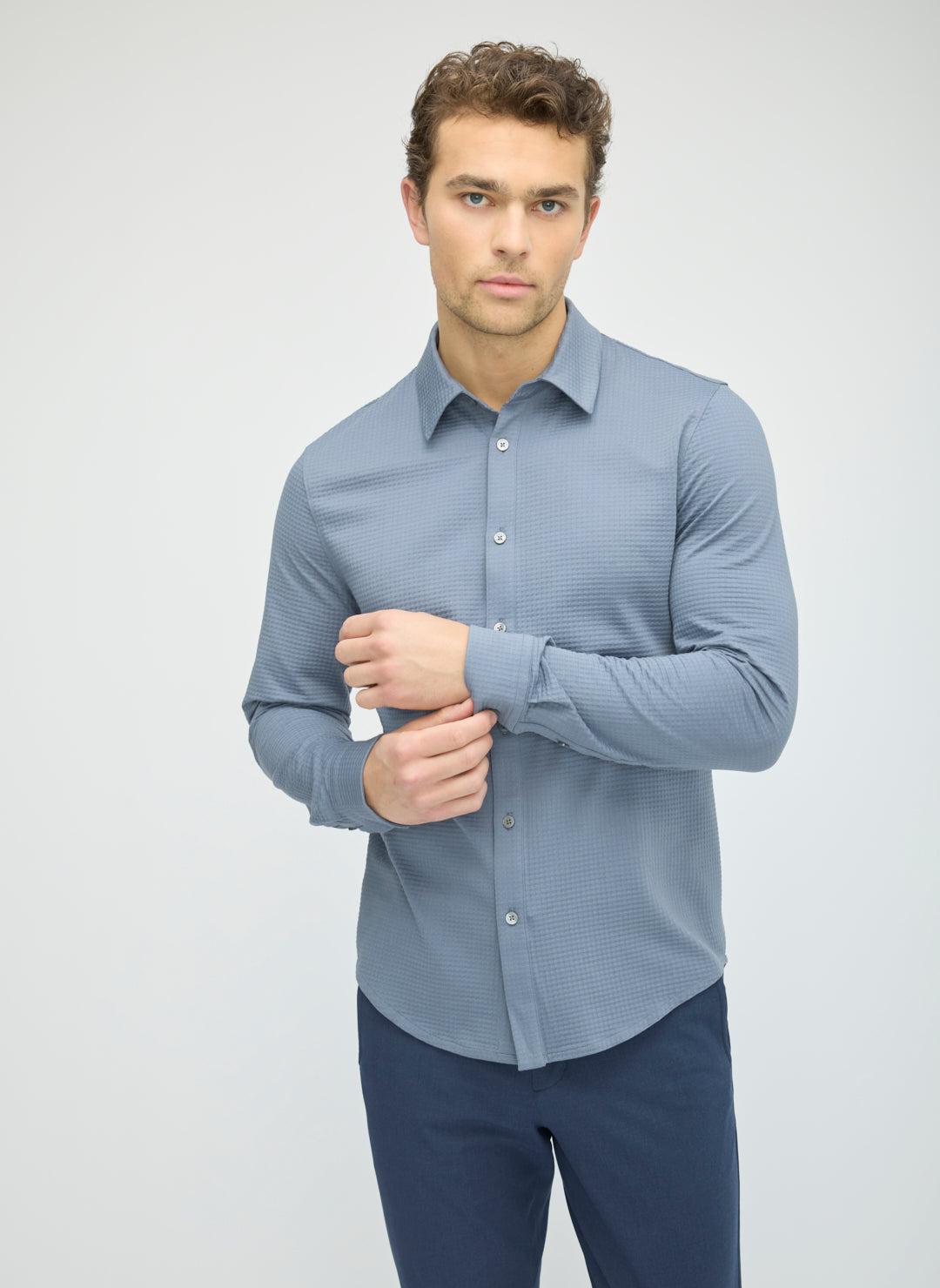 City Tech Long Sleeve Slim Fit Textured Shirt