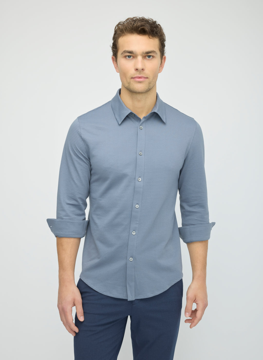 City Tech Long Sleeve Slim Fit Textured Shirt