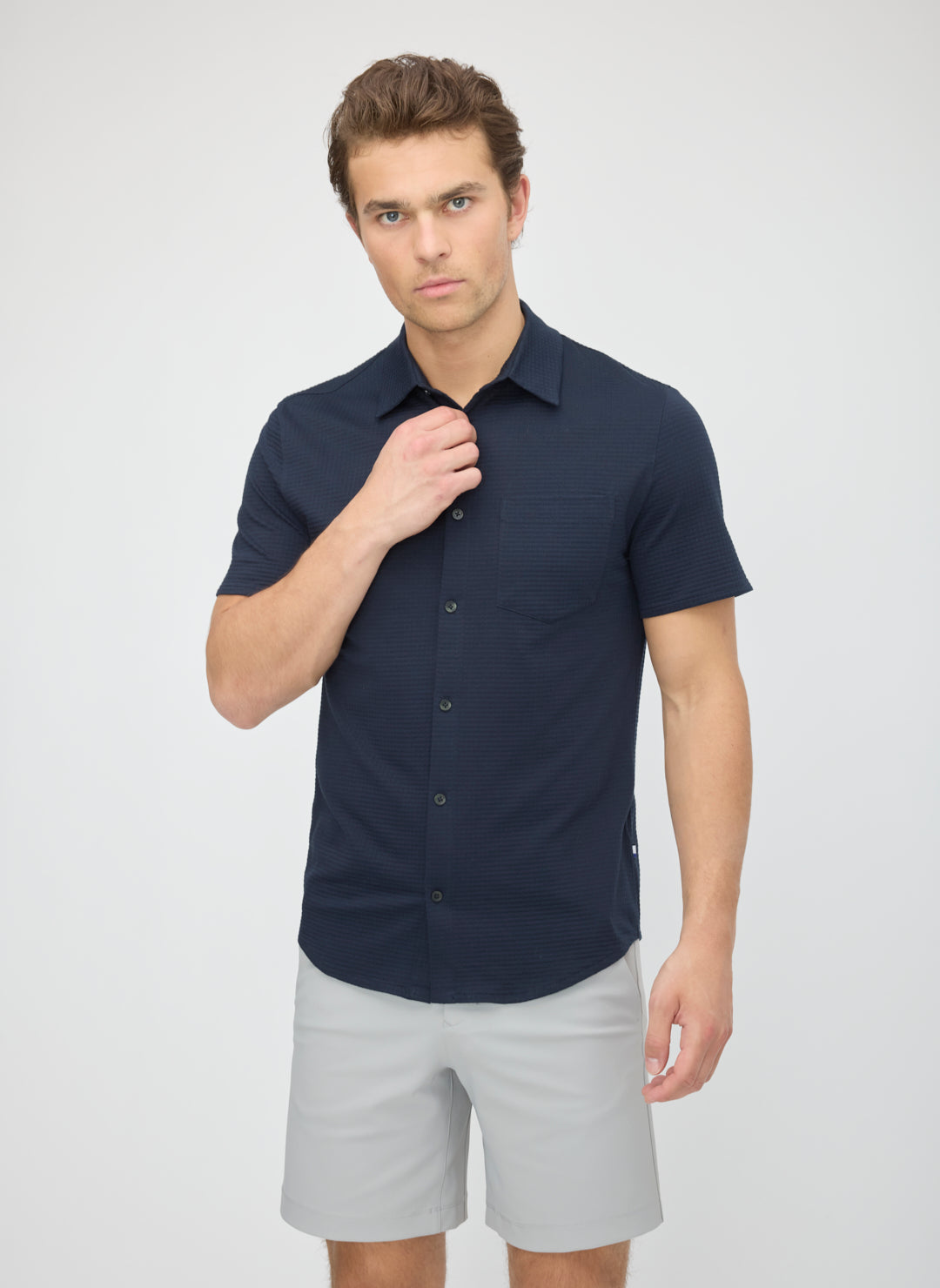 City Tech Short Sleeve Textured Shirt | Kit and Ace
