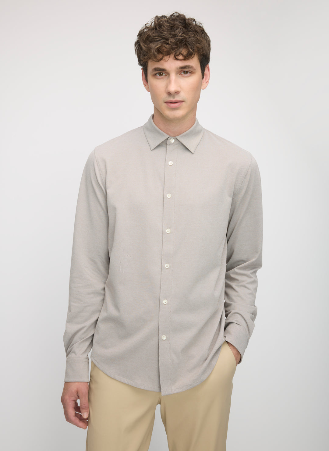 City Tech Slim Fit Birdseye Shirt
