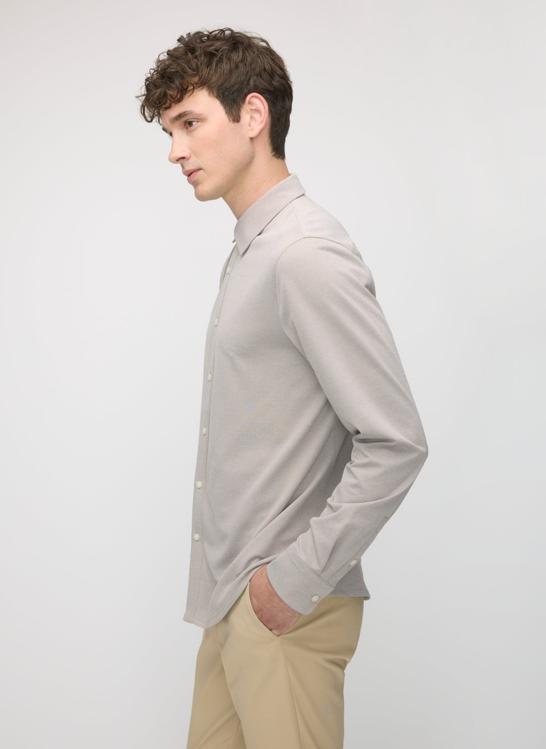 City Tech Slim Fit Birdseye Shirt