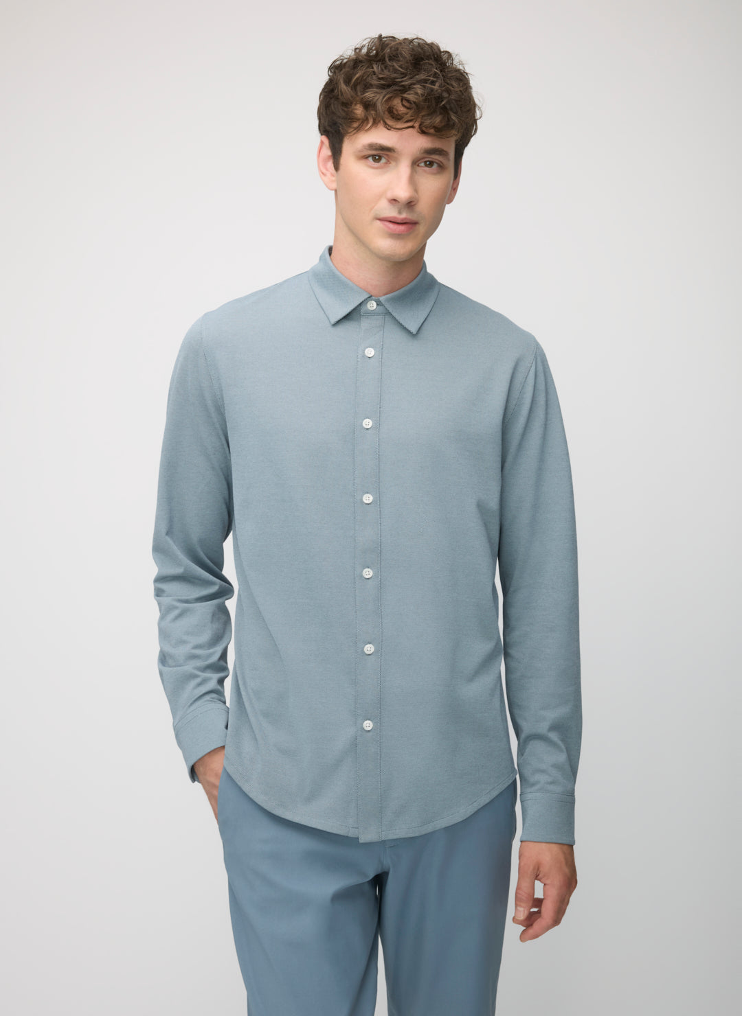 City Tech Slim Fit Birdseye Shirt