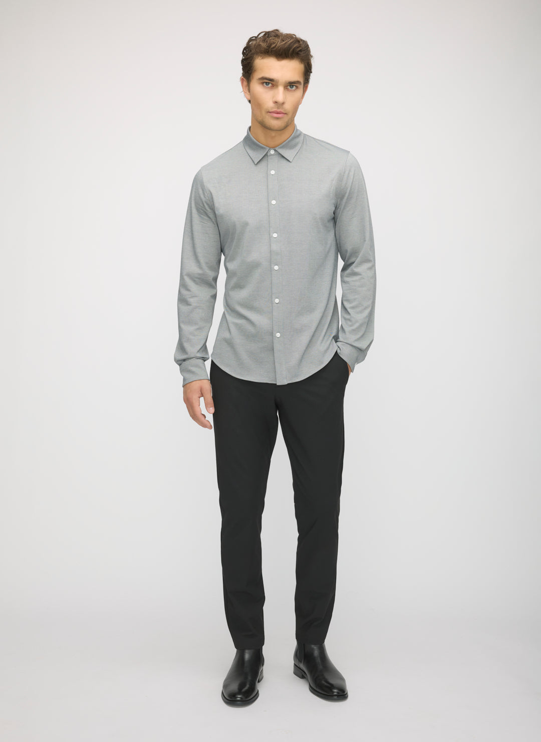 City Tech Slim Fit Birdseye Shirt