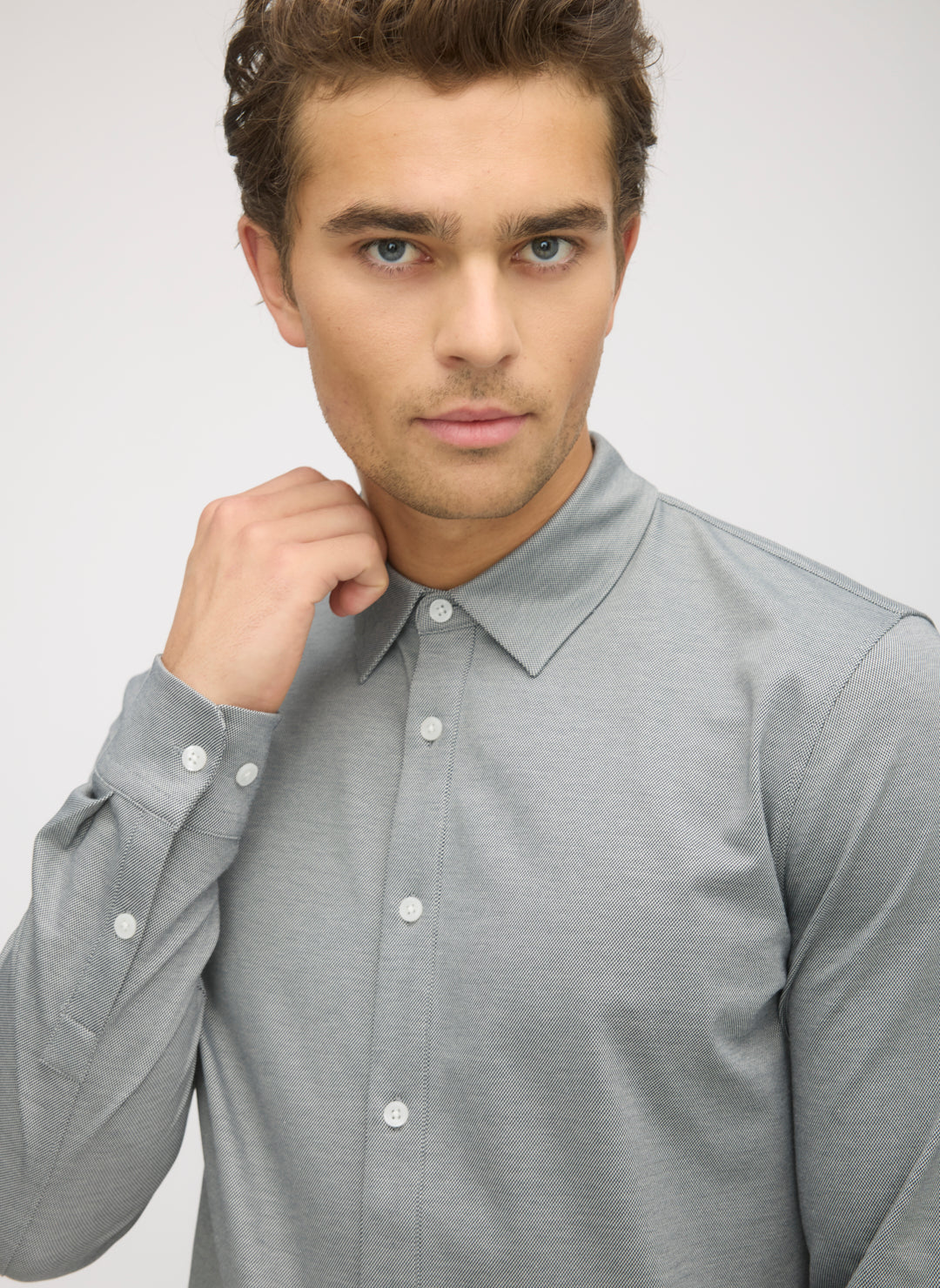 City Tech Slim Fit Birdseye Shirt