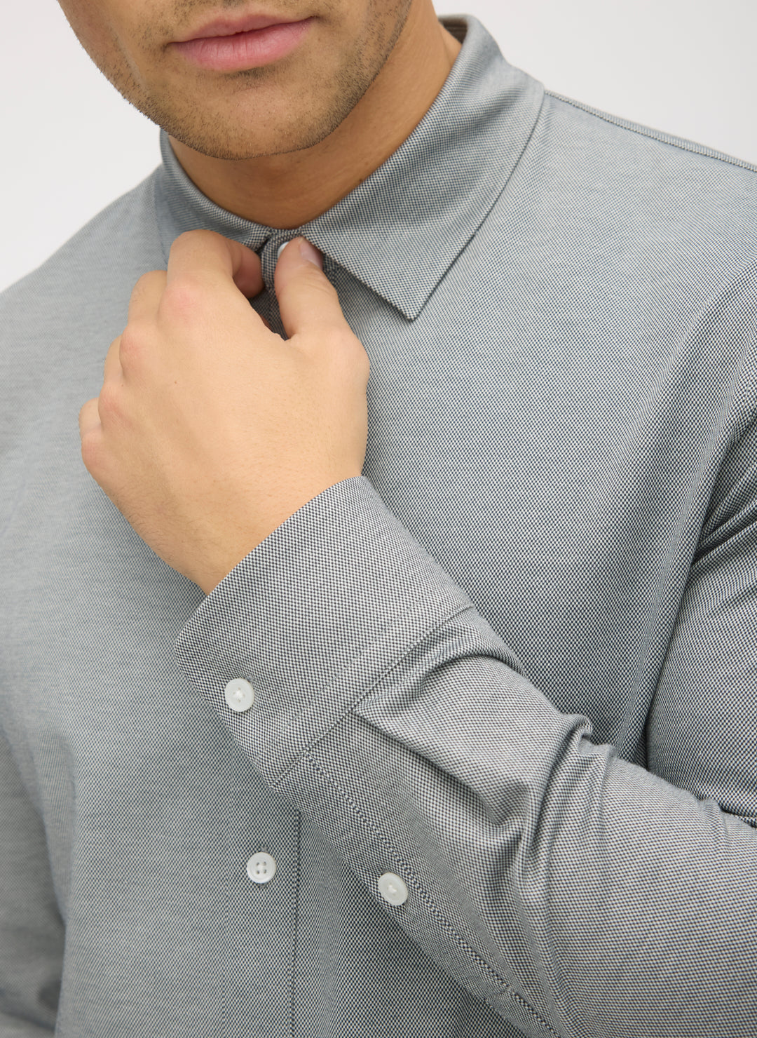 City Tech Slim Fit Birdseye Shirt