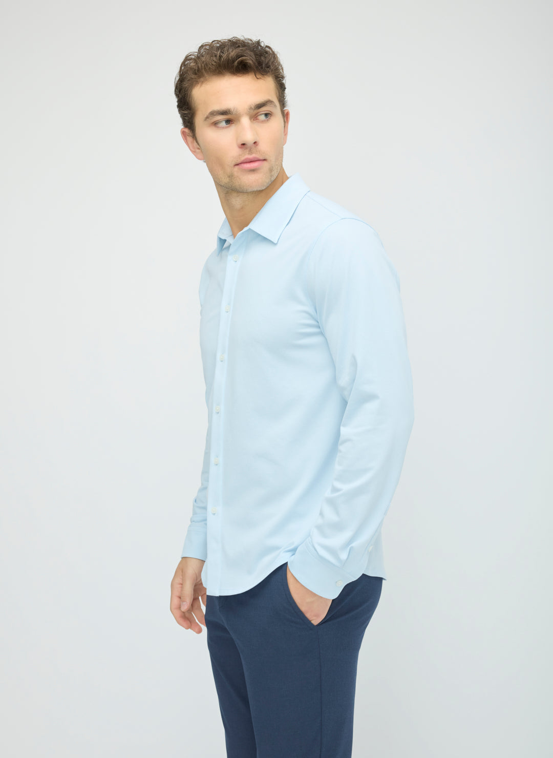 City Tech Slim Fit Birdseye Shirt