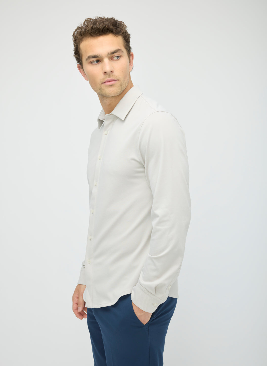 City Tech Slim Fit Birdseye Shirt