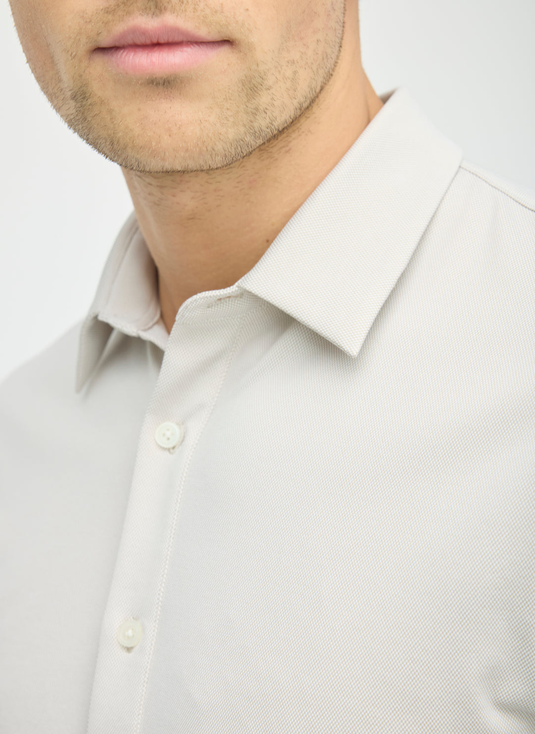 City Tech Slim Fit Birdseye Shirt