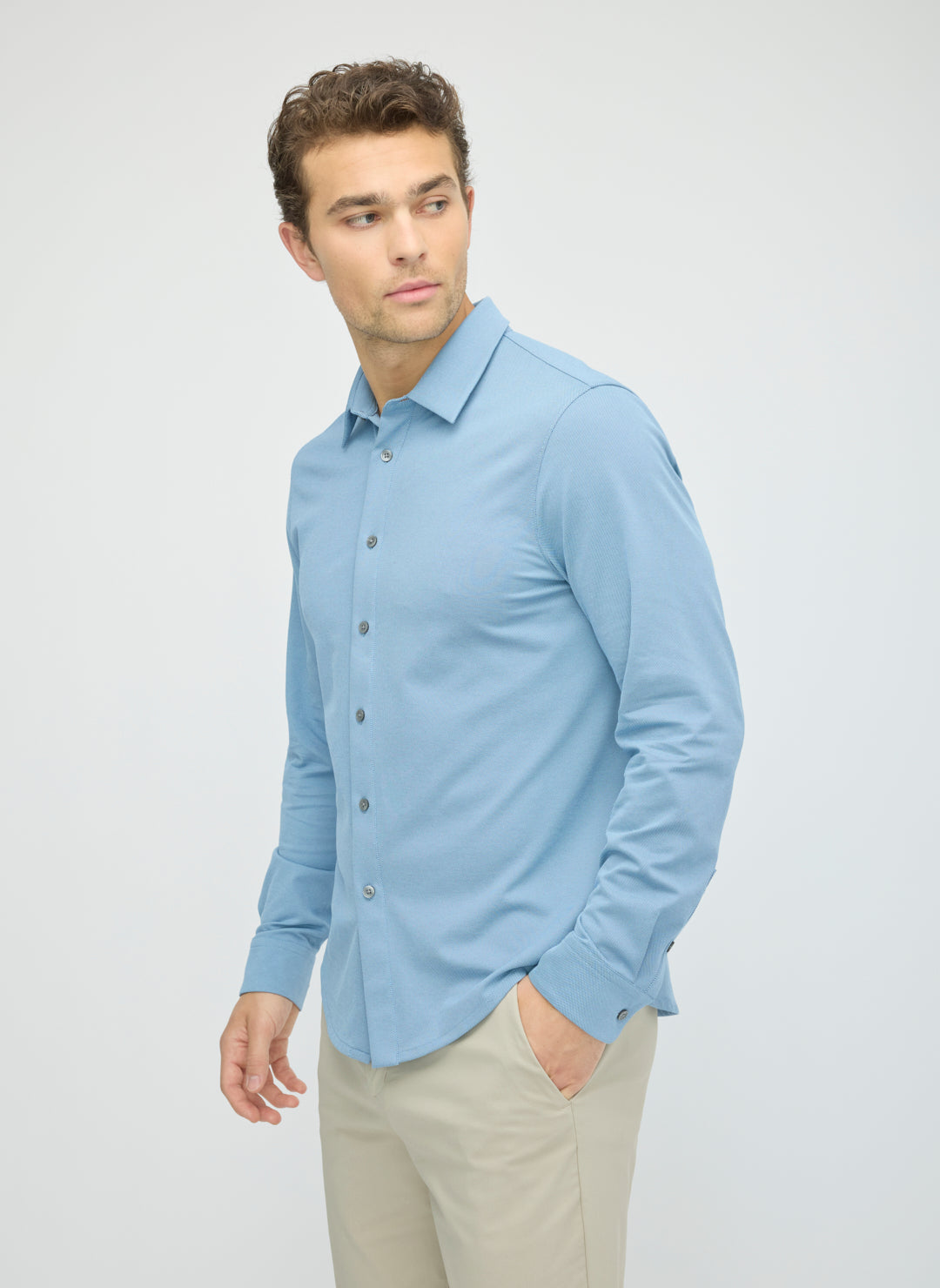 City Tech Slim Fit Birdseye Shirt