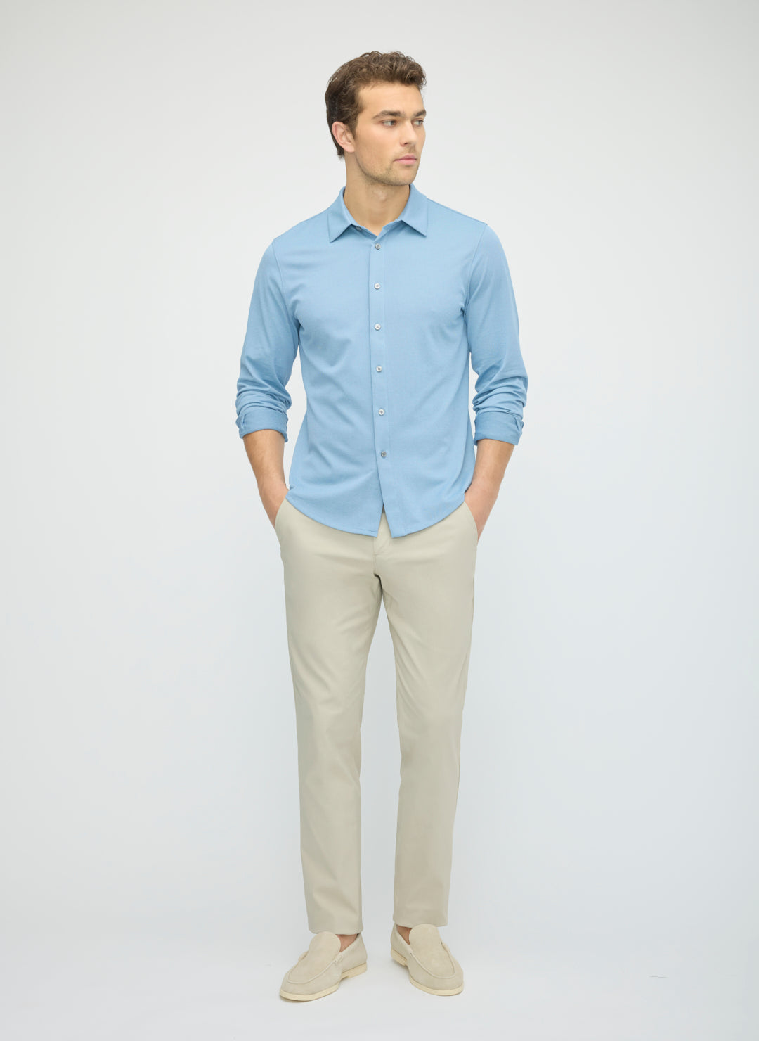 City Tech Slim Fit Birdseye Shirt