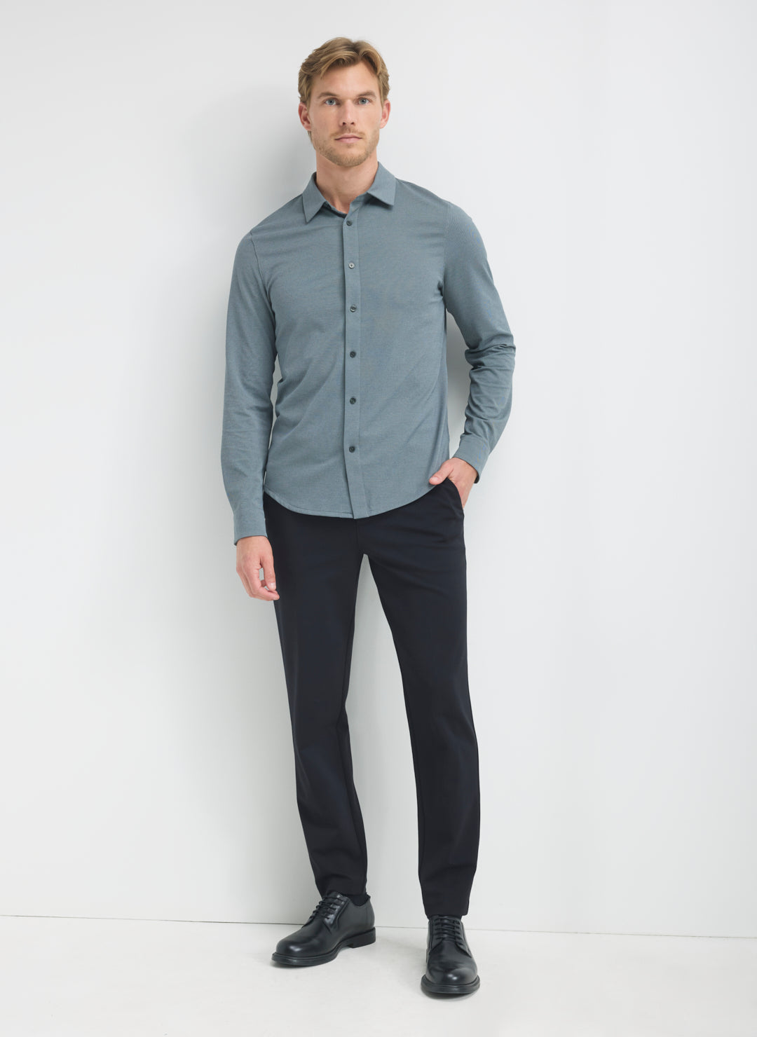 City Tech Slim Fit Birdseye Shirt