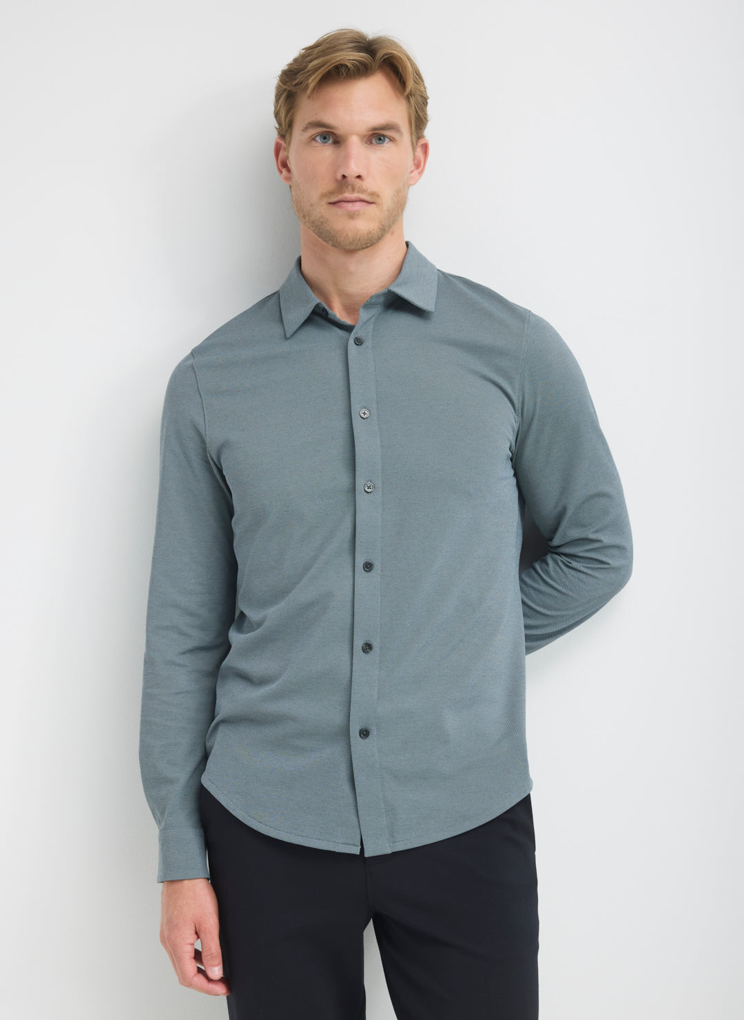 City Tech Slim Fit Birdseye Shirt