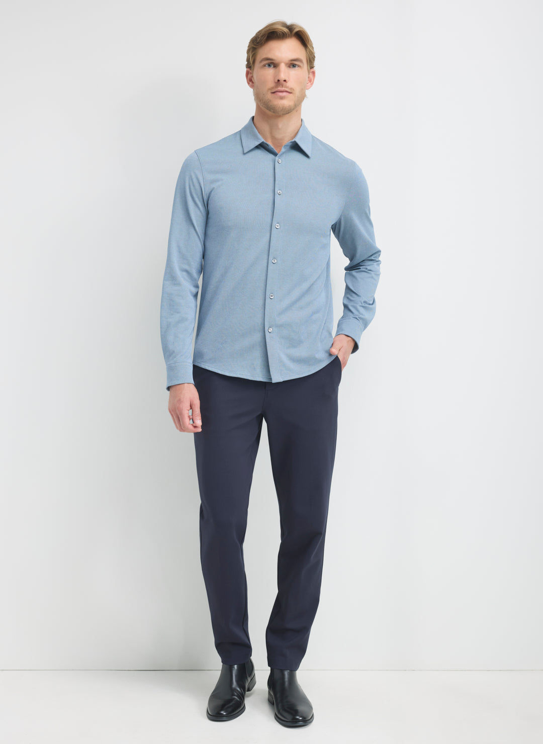 City Tech Slim Fit Birdseye Shirt