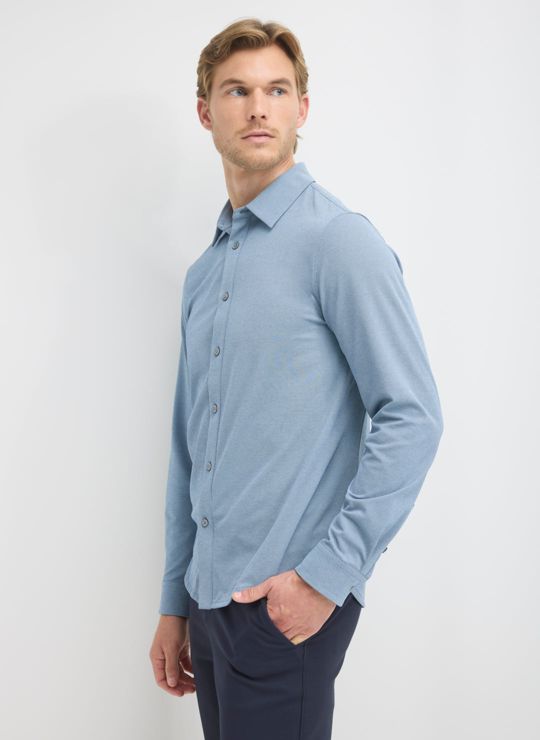 City Tech Slim Fit Birdseye Shirt