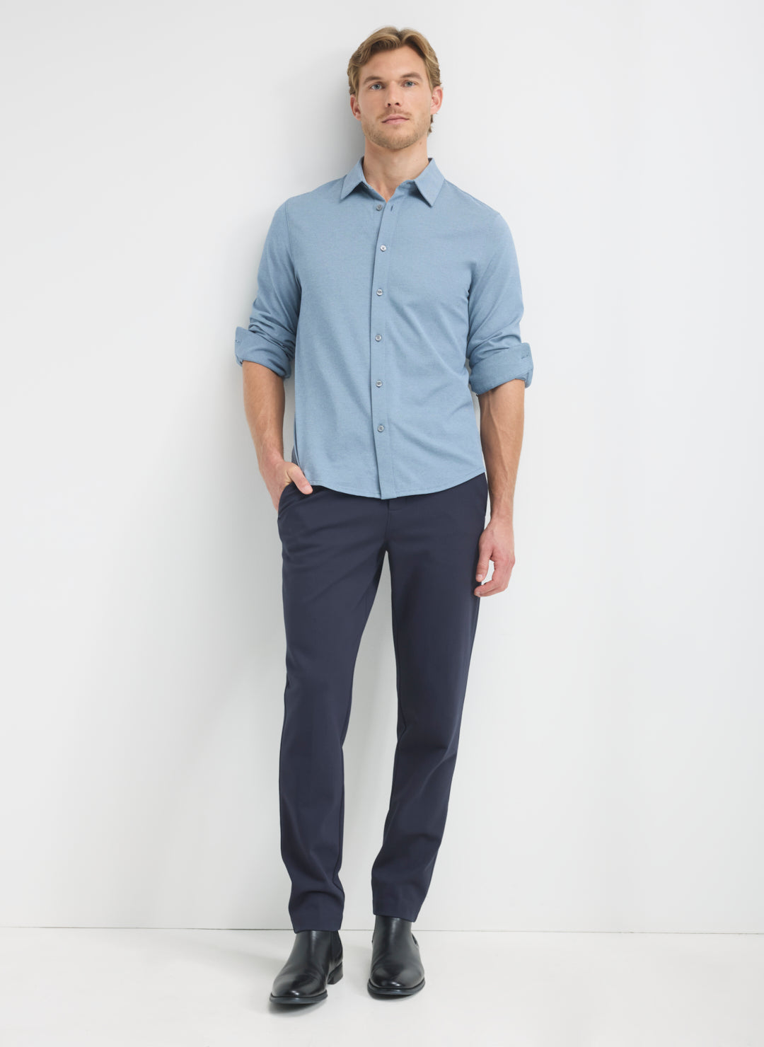 City Tech Slim Fit Birdseye Shirt