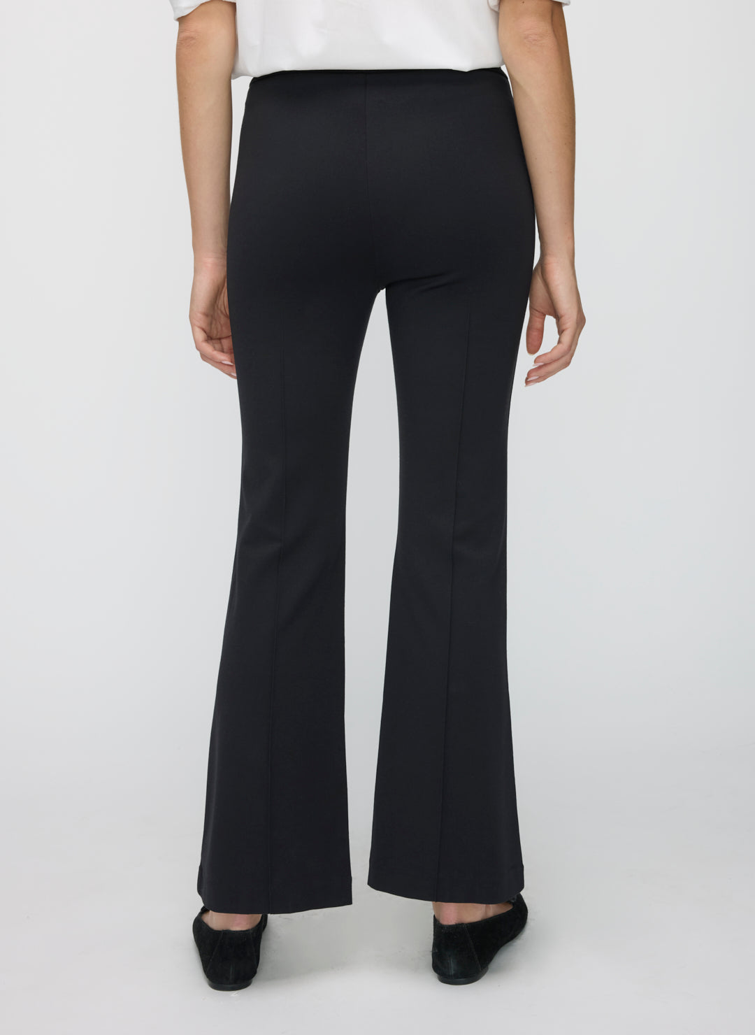 NICENESS　\" SOUTH - Flared Slacks \" 365 Sculpting Lounge Fold Waist Flared Trousers - Shadow Black – TALA