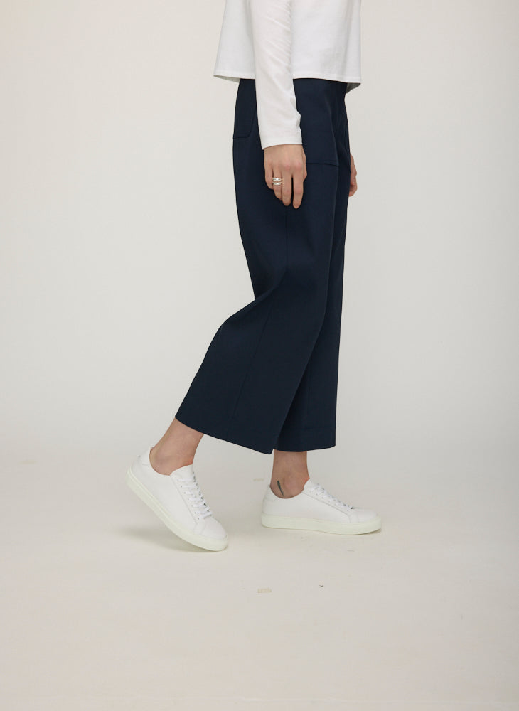 Colette Cropped Wide Leg Twill Pants | Women's Pants – Kit and Ace