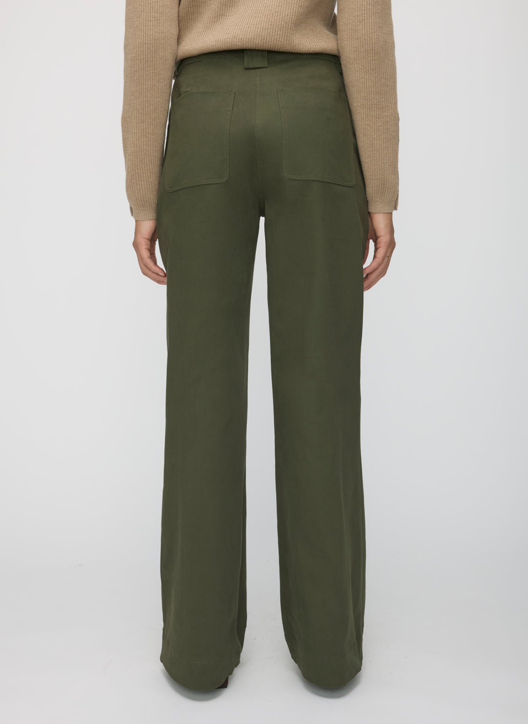 Colette Wide Leg Twill Pants