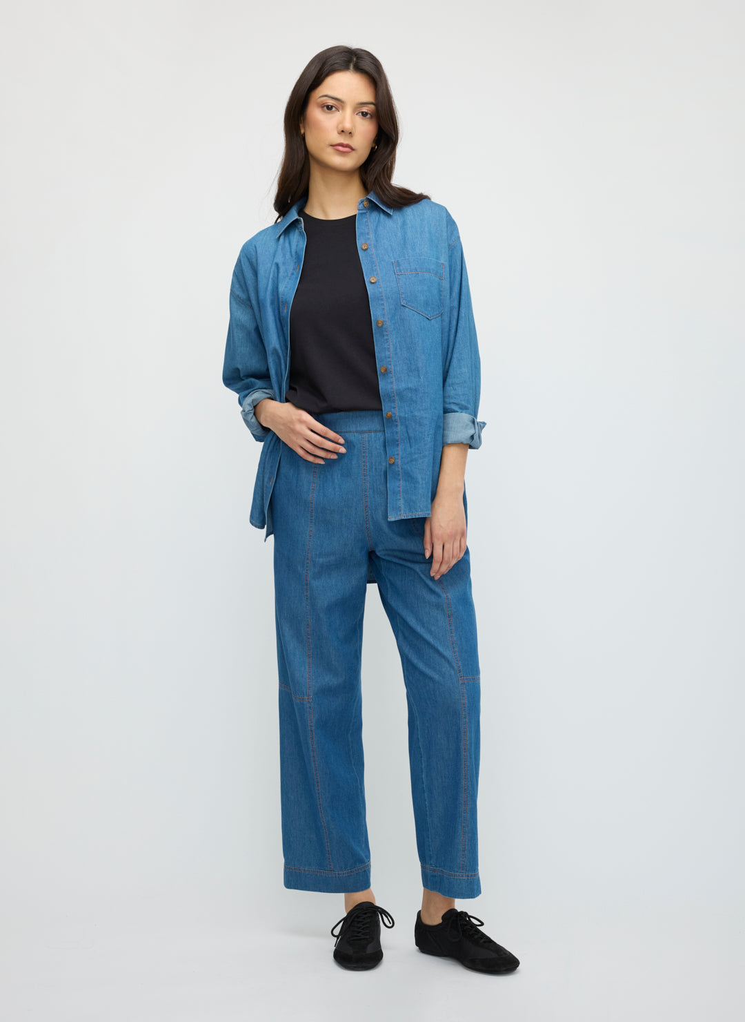 IndiFlow Denim Pull On Ankle Pant