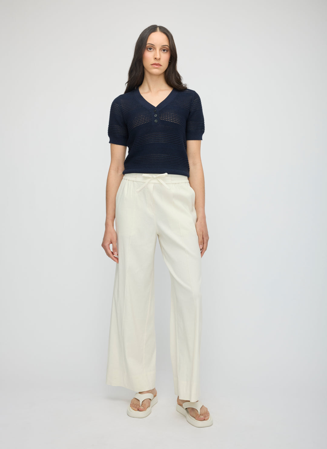 Lyon Linen Wide Leg Trouser