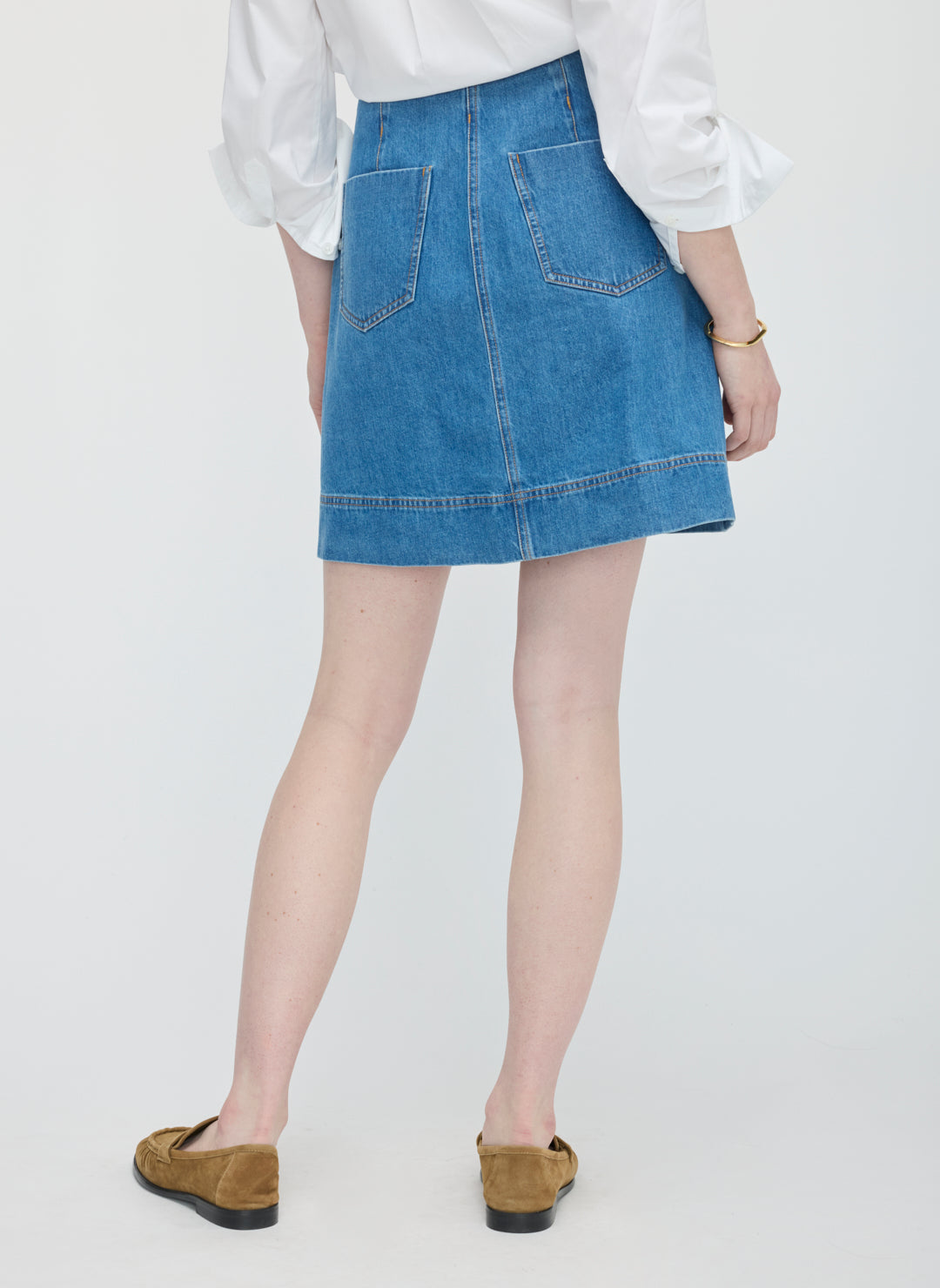 Kit Cotton True Indigo Midi Skirt