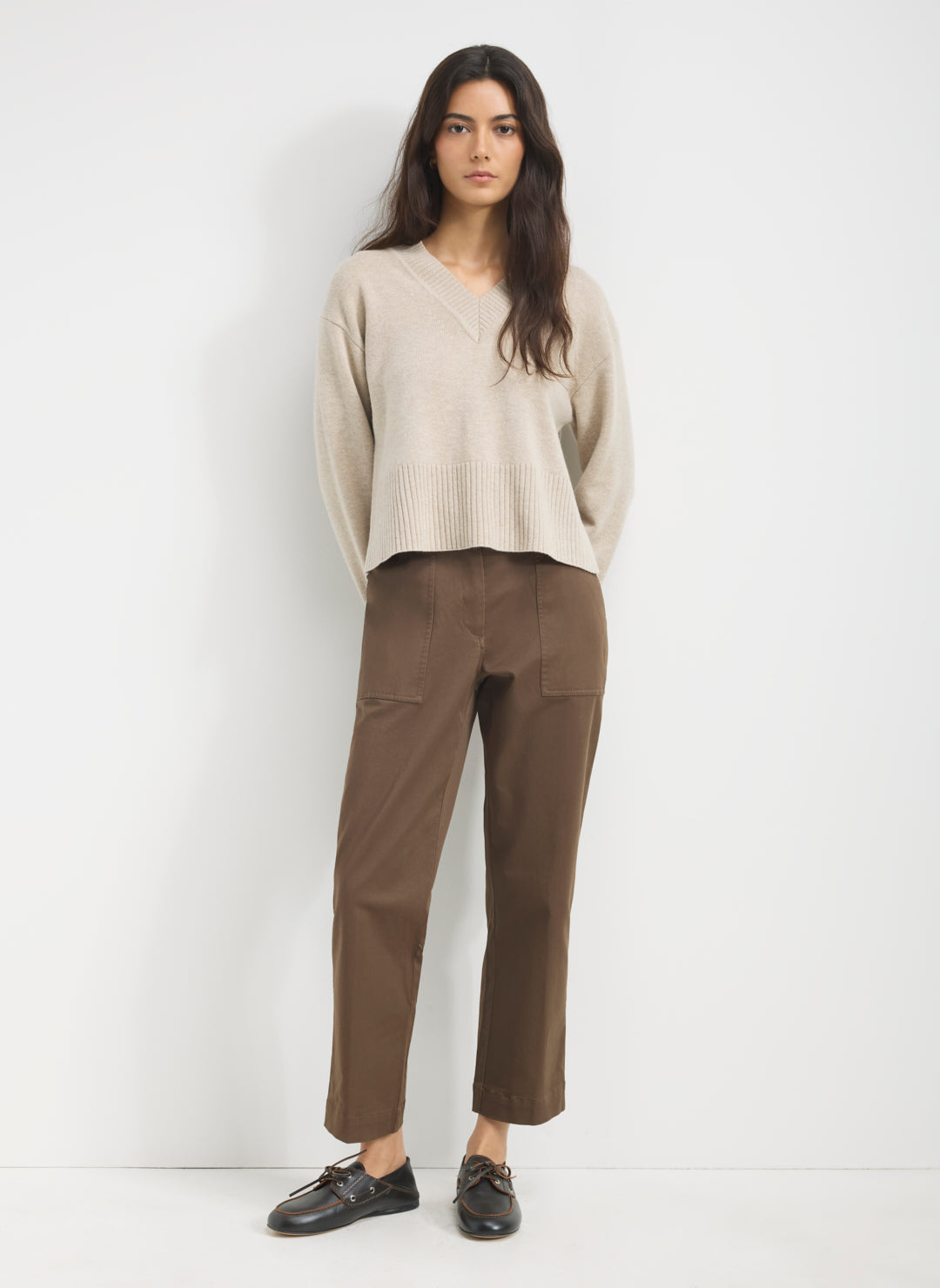 Twill Ease Straight Leg Pant