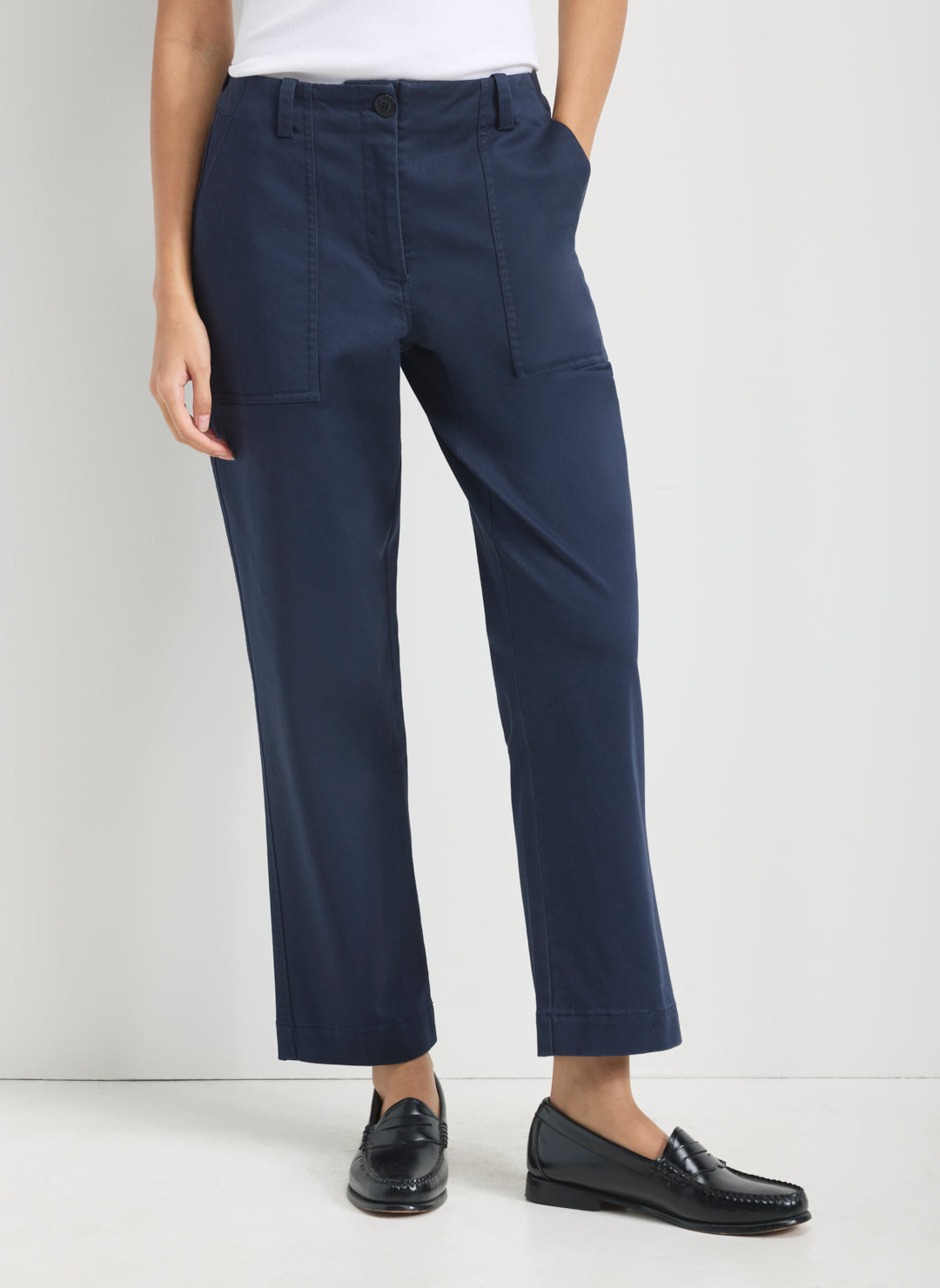 Twill Ease Straight Leg Pant