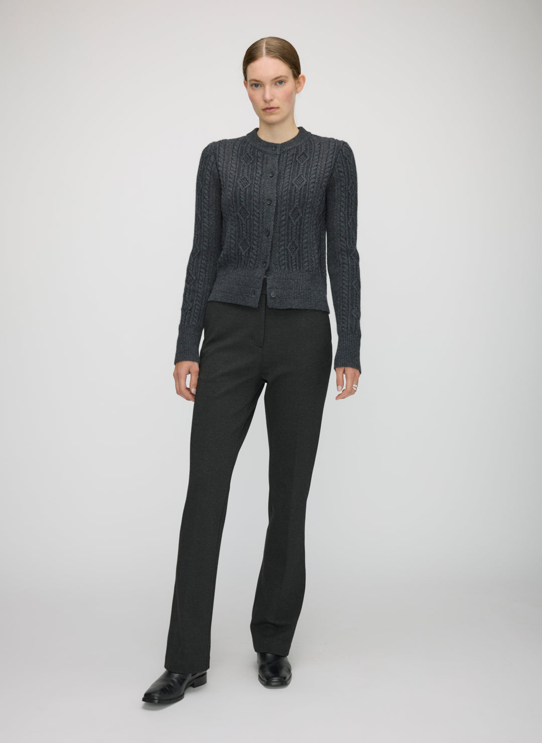 Willa Cashmere Cableknit Cardigan