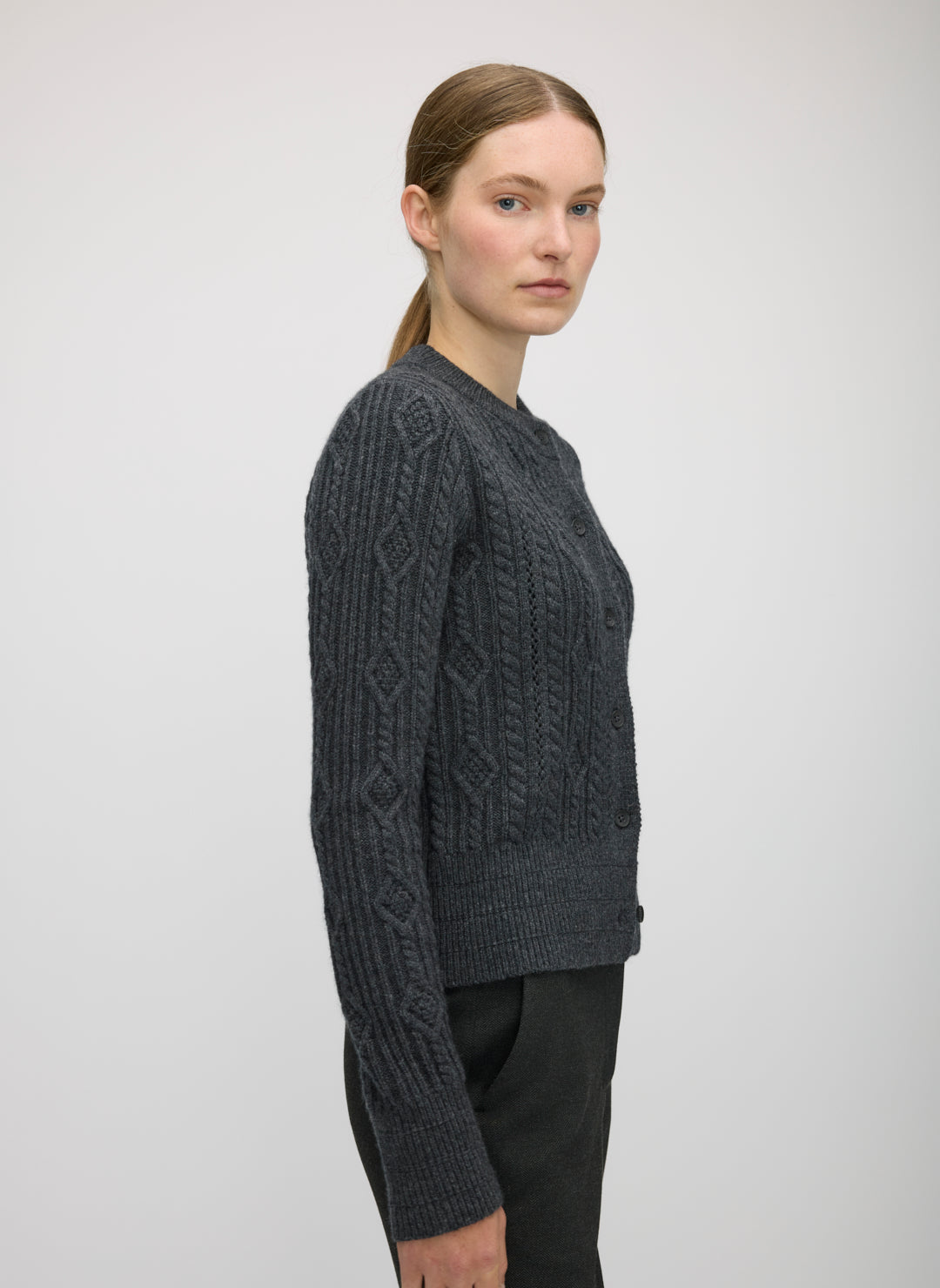 Willa Cashmere Cableknit Cardigan
