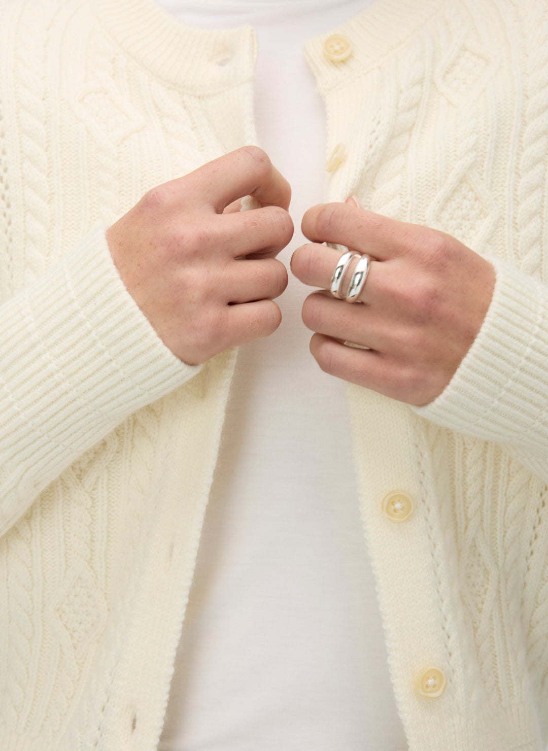 Willa Cashmere Cableknit Cardigan