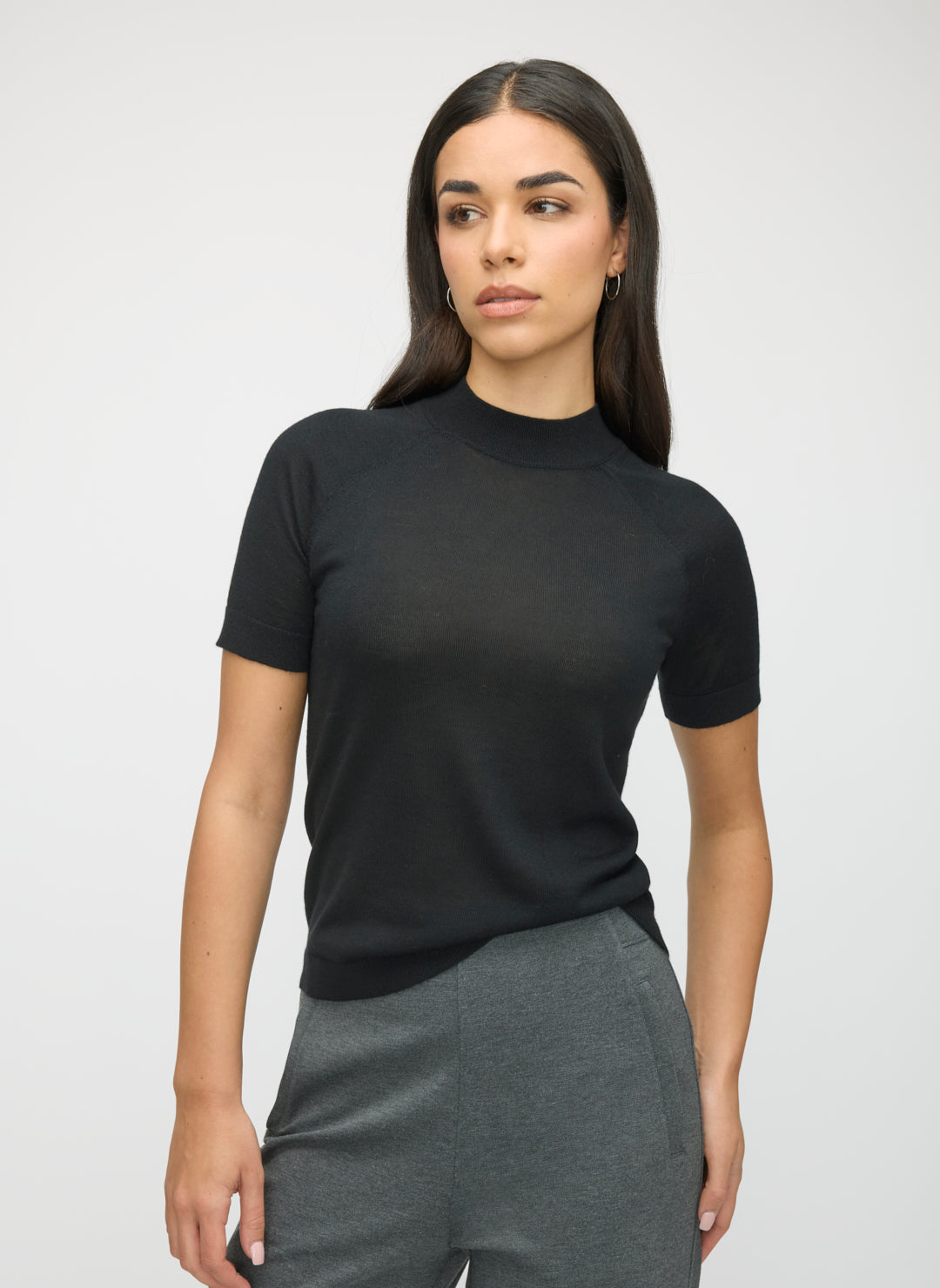 Silk Cashmere Mockneck Sweater